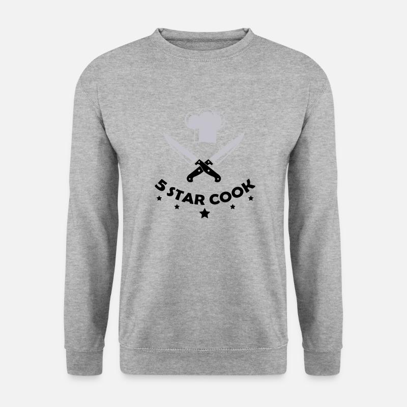 5 Star Cook - Unisex Pullover - Weißgrau meliert
