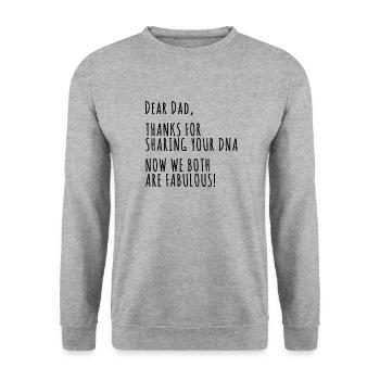 Dear Thanks For Sharing Your DNA - Unisex Sweatshirt - salt & pepper - Front - Alina (178cm) & Michal (187cm)