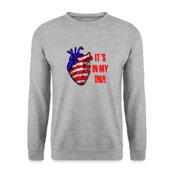 It's In My DNA - Unisex Sweatshirt - salt & pepper - Front - Alina (178cm) & Michal (187cm)