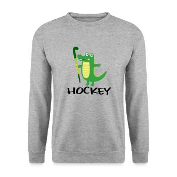feldhockey hockey hockey hockey-croco - Sweat-shirt Unisexe - gris chiné - Devant - Alina (178cm) & Michal (187cm)