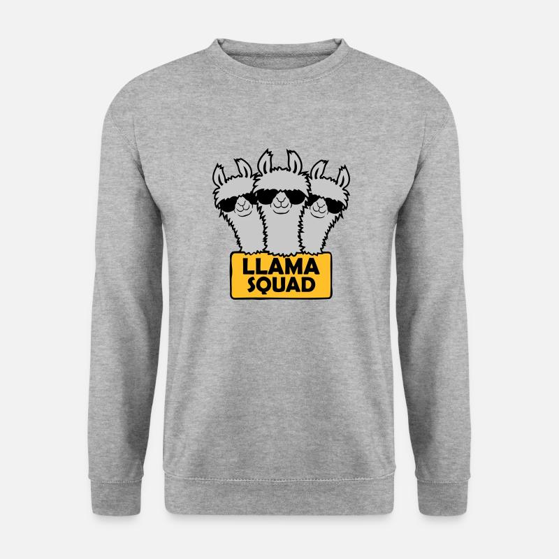 Llama Squad Team Design - Unisex Sweatshirt - salt & pepper