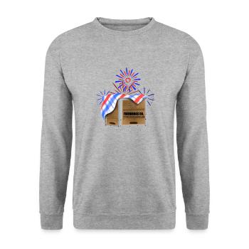 American Fireworks Co. - Unisex Sweatshirt - salt & pepper - Front - Alina (178cm) & Michal (187cm)