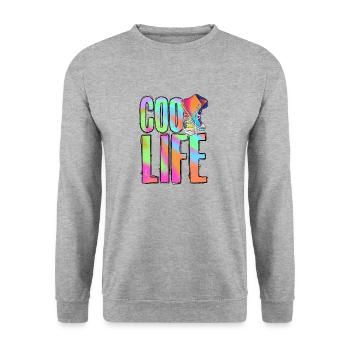 Cool Life - Unisex Sweatshirt - salt & pepper - Front - Alina (178cm) & Michal (187cm)