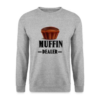 Muffin dealer T-shirts sweatshirts accessories - Unisex Sweatshirt - salt & pepper - Front - Alina (178cm) & Michal (187cm)