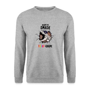 Ready To Smash Third Grade - Unisex Sweatshirt - salt & pepper - Front - Alina (178cm) & Michal (187cm)