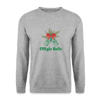 Jingle Glocken - Unisex Pullover - Weißgrau meliert - Vorne - Alina (178cm) & Michal (187cm)