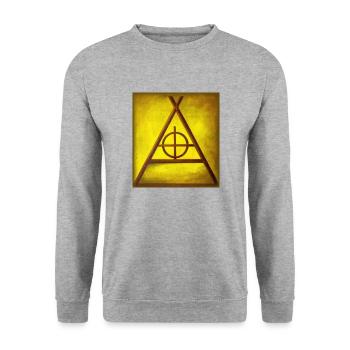 Secret Symbolism - Unisex Sweatshirt - salt & pepper - Front - Alina (178cm) & Michal (187cm)