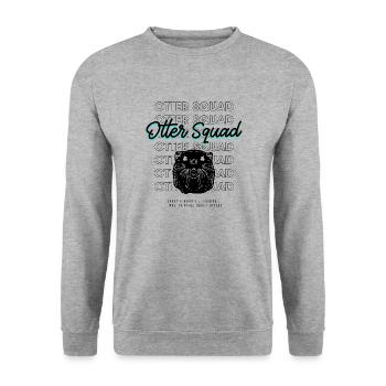 Loutres et notes de musique Musicien Sea Otter - Sweat-shirt Unisexe - gris chiné - Devant - Alina (178cm) & Michal (187cm)
