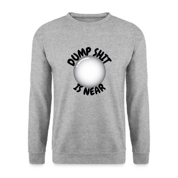 Dumms ist nahe - Unisex Pullover - Weißgrau meliert - Vorne - Alina (178cm) & Michal (187cm)