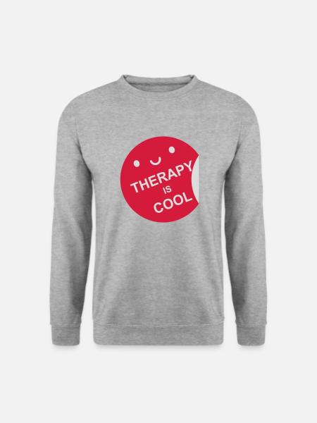 therapy is cool Quote - Unisex Sweatshirt - salt & pepper