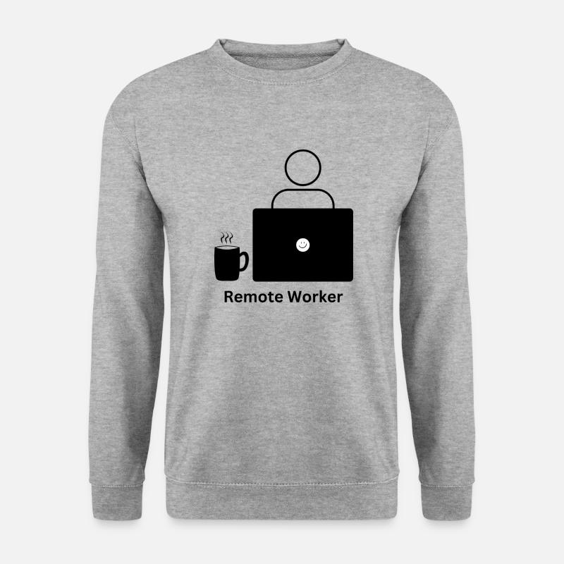 Remote Worker Design - Unisex Sweatshirt - salt & pepper