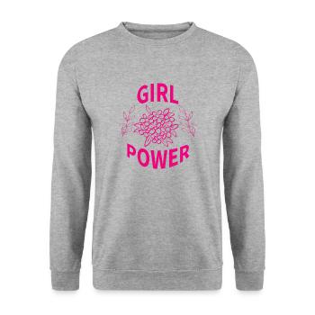Florist Flower Plant Nature Gardener - Unisex Sweatshirt - salt & pepper - Front - Alina (178cm) & Michal (187cm)