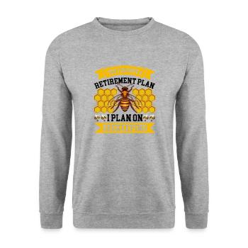 Beekeeping Beekeeping Course Beekeepers' Association Honey Bee Beekeepers - Unisex Sweatshirt - salt & pepper - Front - Alina (178cm) & Michal (187cm)