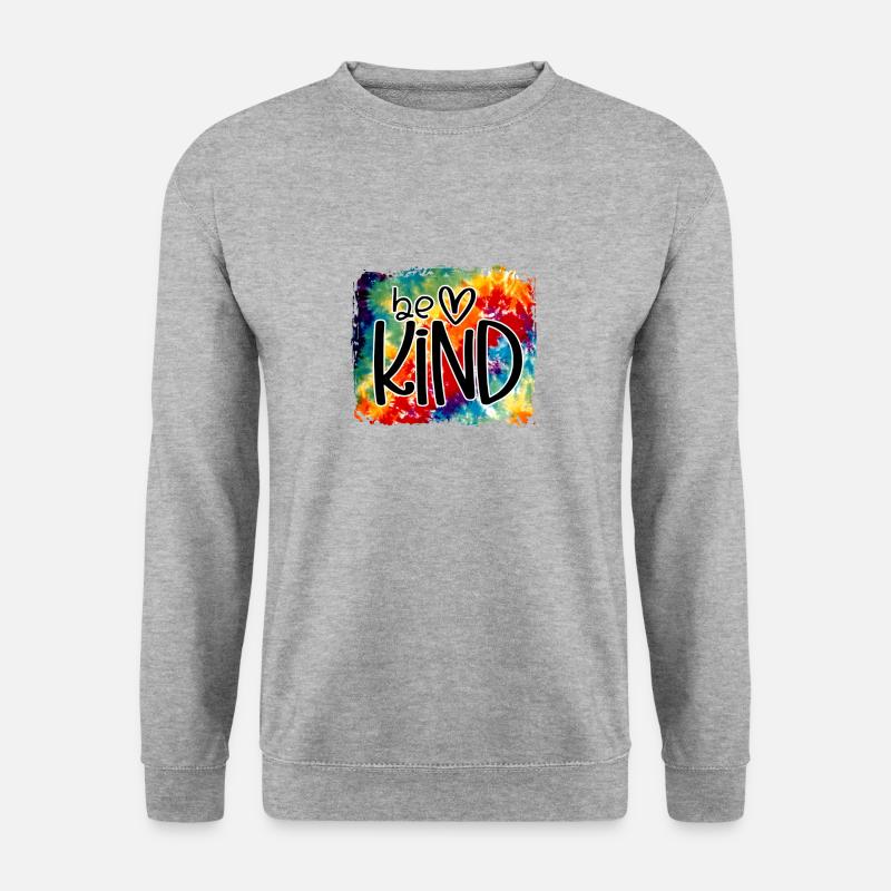 Be kind - Unisex Pullover - Weißgrau meliert