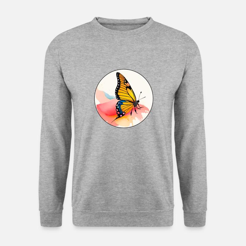 Butterflies pattern - Unisex Sweatshirt - salt & pepper
