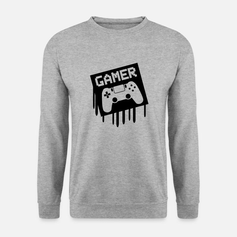 gamer - Unisex Pullover - Weißgrau meliert