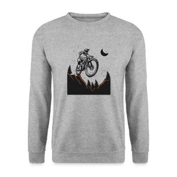 Triathlon Swim Bike Run Marathon - Unisex Pullover - Weißgrau meliert - Vorne - Alina (178cm) & Michal (187cm)