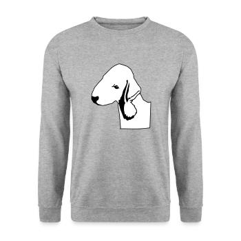 Bedlington Terrier - Unisex Sweatshirt - salt & pepper - Front - Alina (178cm) & Michal (187cm)