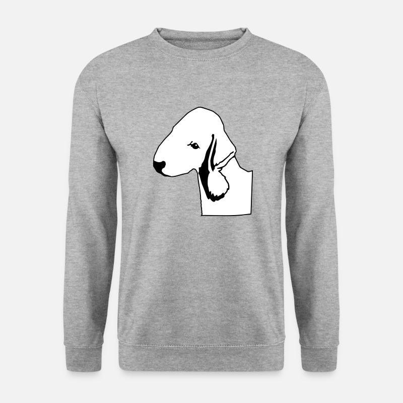 bedlington terrier - Sweat-shirt Unisexe - gris chiné