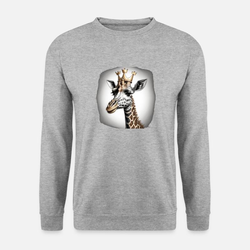 Eine tolle Giraffe - Unisex Pullover - Weißgrau meliert
