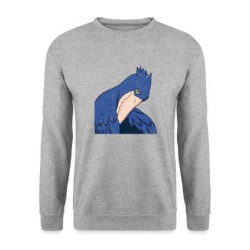 Shoebill Bird Ornithologist Forest I Gift - Unisex Sweatshirt - salt & pepper - Front - Alina (178cm) & Michal (187cm)