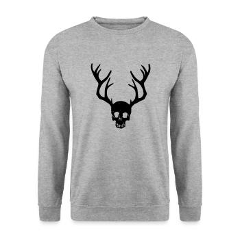 Saké en bois - Sweat-shirt Unisexe - gris chiné - Devant - Alina (178cm) & Michal (187cm)