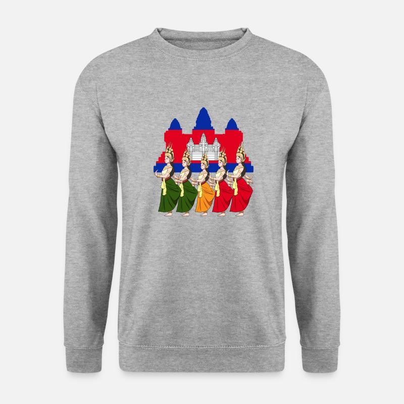 Cambodge Tradition Danse Khmer Apsara I Cadeau - Sweat-shirt Unisexe - gris chiné