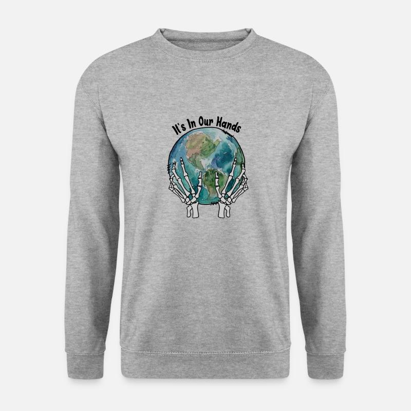Der Planet - Unisex Pullover - Weißgrau meliert