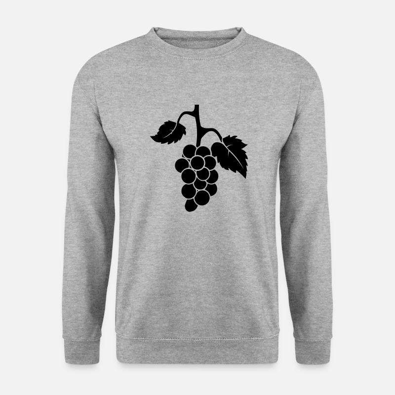 Weintraube - Unisex Pullover - Weißgrau meliert