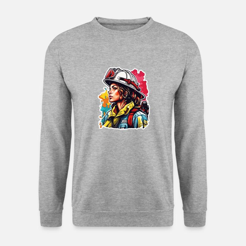 Firefighter / Fire / Fire / Extinguish / Heroine - Unisex Sweatshirt - salt & pepper
