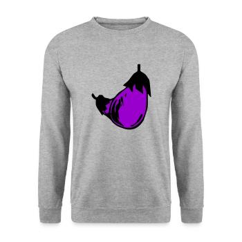 Aubergines - Sweat-shirt Unisexe - gris chiné - Devant - Alina (178cm) & Michal (187cm)