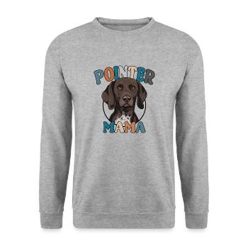 German Shorthaired Pointer Mom GSP Dogs Wilsigns - Unisex Sweatshirt - salt & pepper - Front - Alina (178cm) & Michal (187cm)