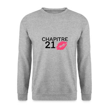 Chapitre 21 ans joyeux anniversaire - Sweat-shirt Unisexe - gris chiné - Devant - Alina (178cm) & Michal (187cm)
