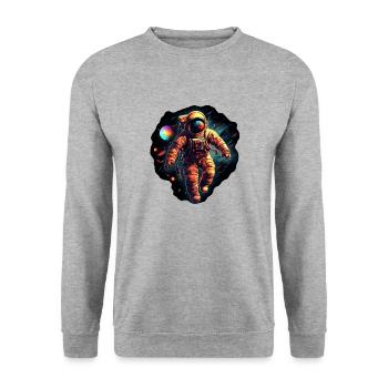 Astronaute en sortie dans l’espace - Sweat-shirt Unisexe - gris chiné - Devant - Alina (178cm) & Michal (187cm)