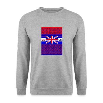 Union Jack flag united kingdom great Britain - Unisex Sweatshirt - salt & pepper - Front - Alina (178cm) & Michal (187cm)