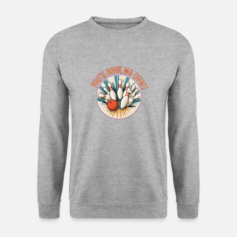 Du wirst mich umhauen - Unisex Pullover - Weißgrau meliert