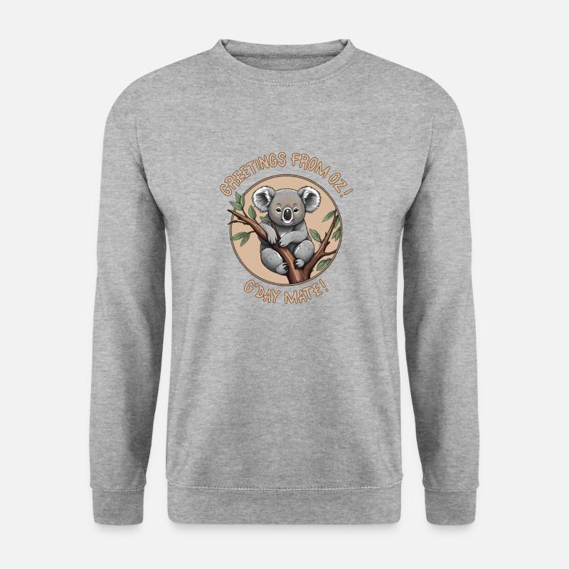 Grüße aus OZ! Guten Tag, Kumpel! - Unisex Pullover - Weißgrau meliert