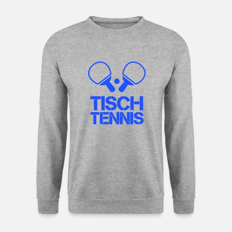 Tischtennis - Unisex Pullover - Weißgrau meliert