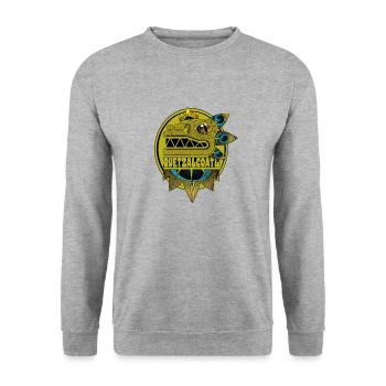 Quetzalcoatl, the feathered serpent - Unisex Sweatshirt - salt & pepper - Front - Alina (178cm) & Michal (187cm)