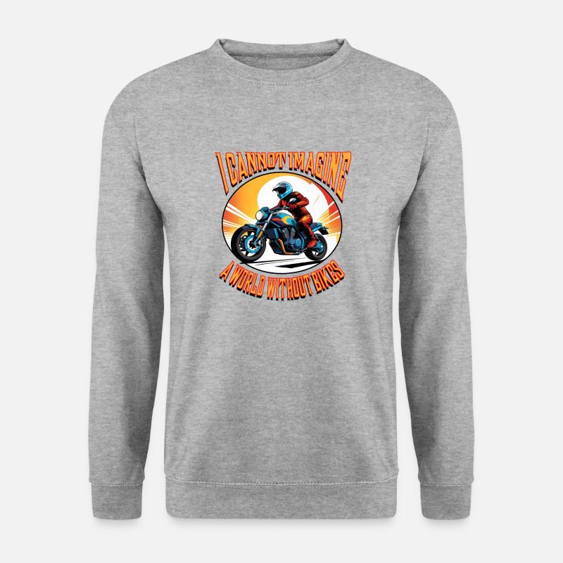 Ich kann mir eine Welt ohne Fahrräder nicht vorstellen - Unisex Pullover - Weißgrau meliert