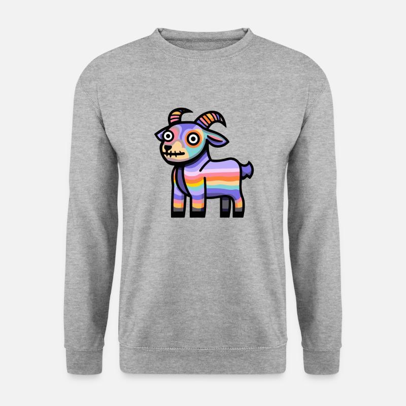 Mountain Goat Halloween Comic Funny - Unisex Sweatshirt - salt & pepper