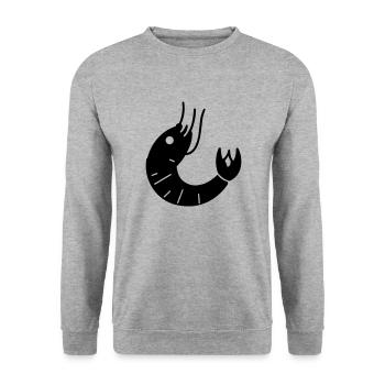 Shrimp - Unisex Sweatshirt - salt & pepper - Front - Alina (178cm) & Michal (187cm)