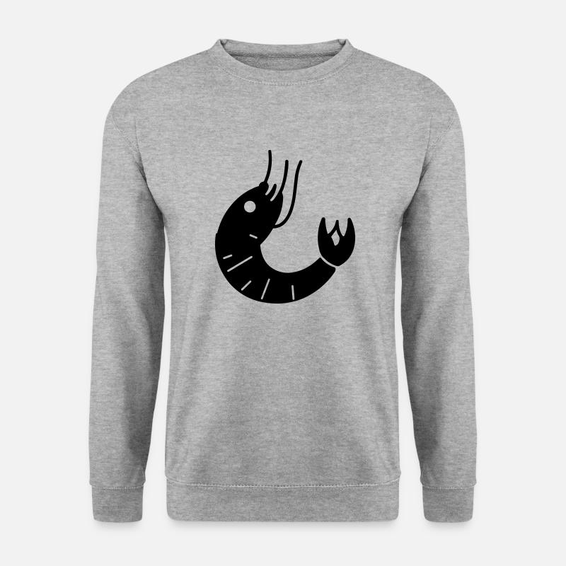 Garnele - Unisex Pullover - Weißgrau meliert