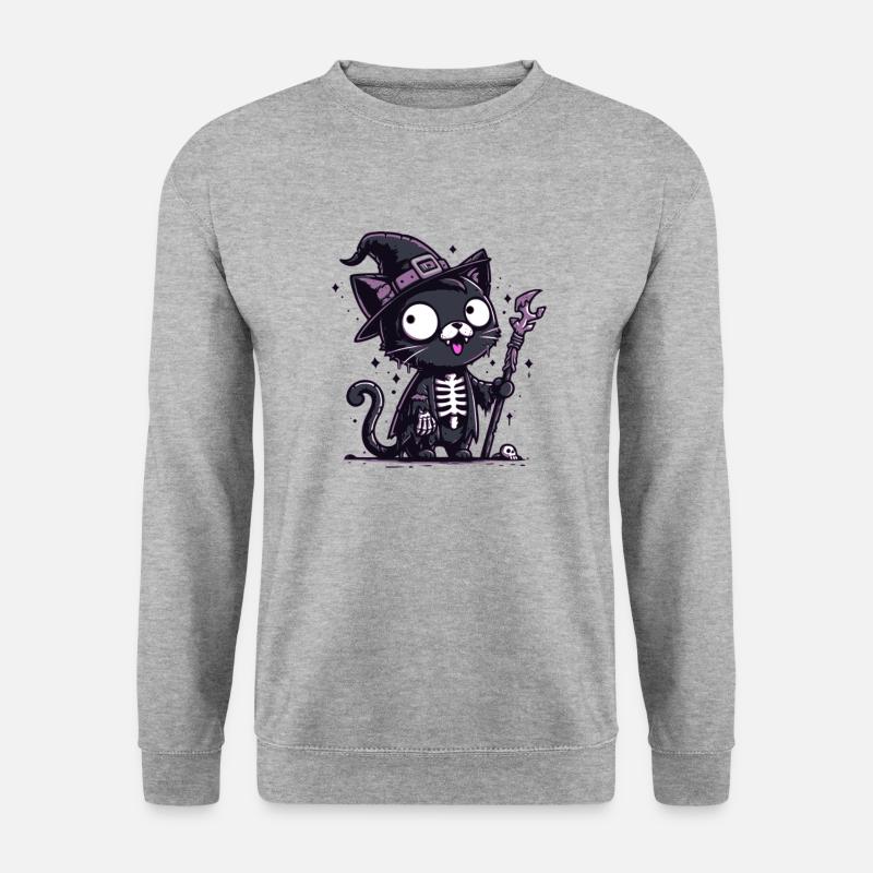 Witch Cat - Unisex Sweatshirt - salt & pepper