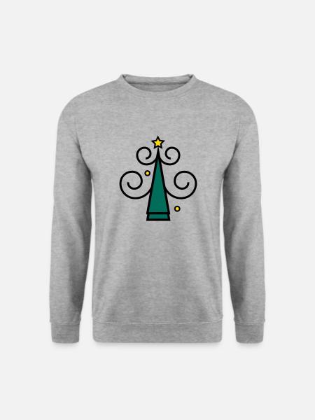 Christmas tree icon z1 - Unisex Sweatshirt - salt & pepper