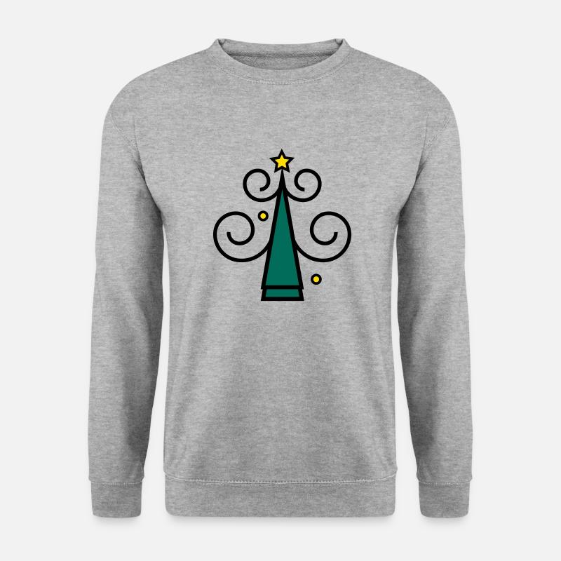 Weihnachtsbaum Symbol z1 - Unisex Pullover - Weißgrau meliert