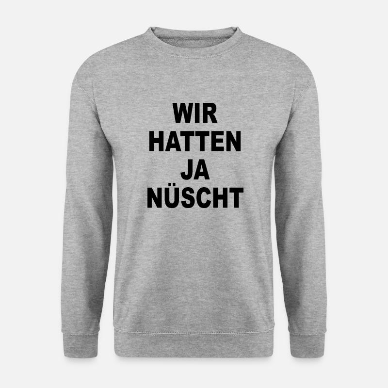wir hatten ja nüscht - Unisex Pullover - Weißgrau meliert