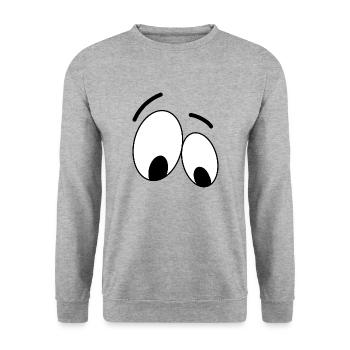 Yeux - Sweat-shirt Unisexe - gris chiné - Devant - Alina (178cm) & Michal (187cm)