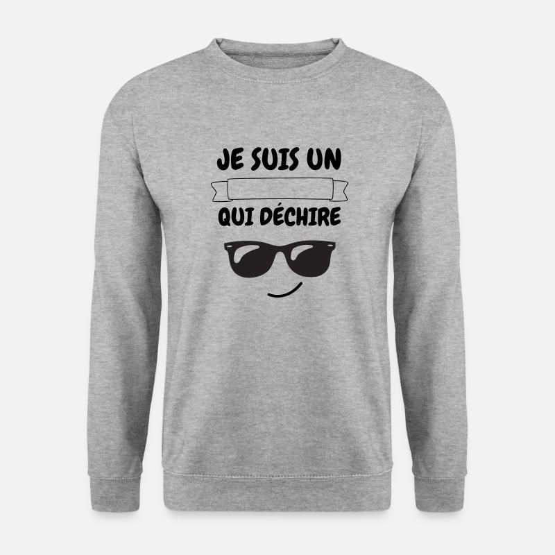 I'm One - Rippen Anpassbar - Unisex Pullover - Weißgrau meliert
