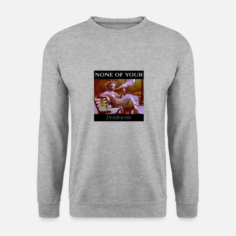 Geht Sie nichts an - Unisex Pullover - Weißgrau meliert